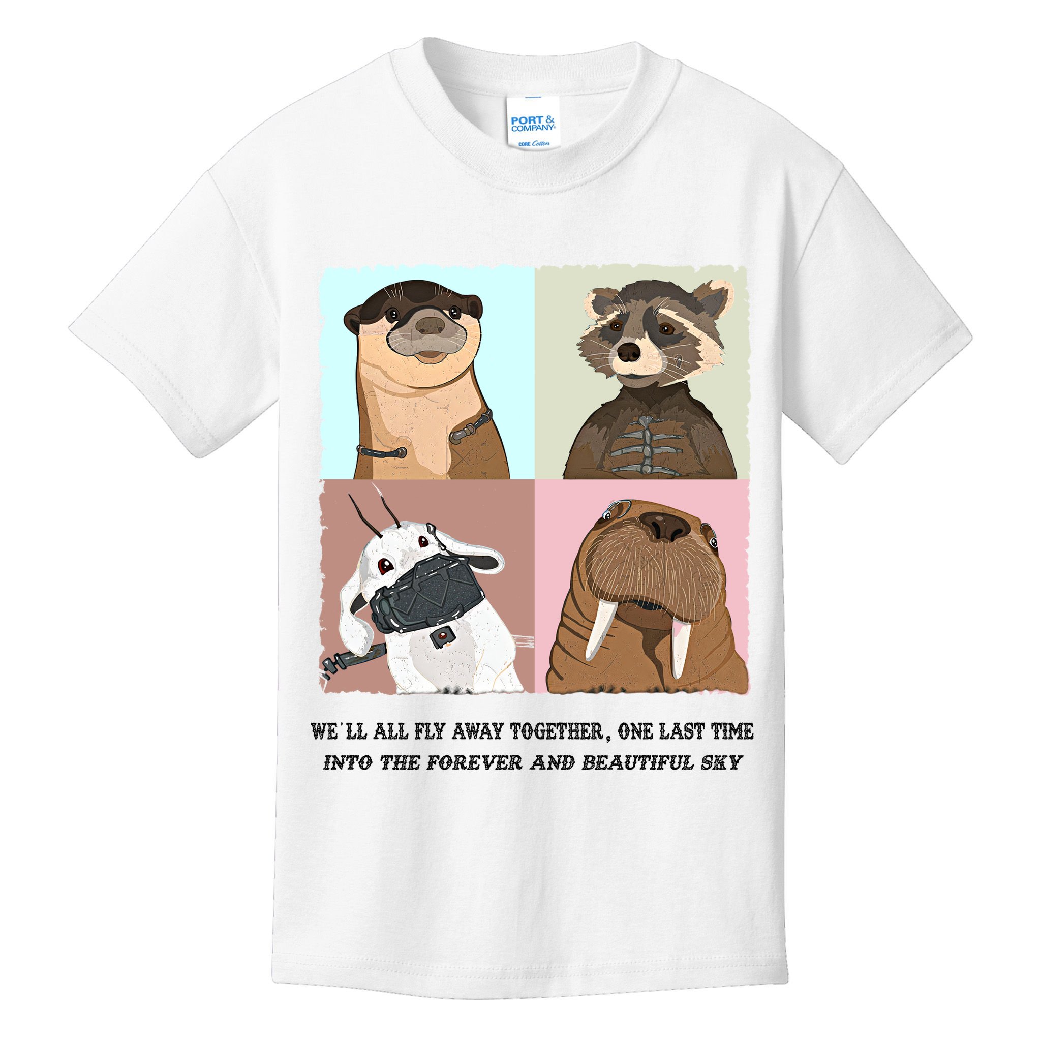 Lylla Rocket Floor Teefs Into The Forever And Beautiful Sky Rock Kids T-Shirt
