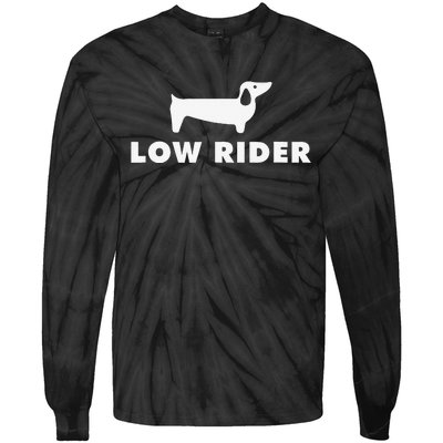 Low Rider Funny Dachshund Dog Tie-Dye Long Sleeve Shirt