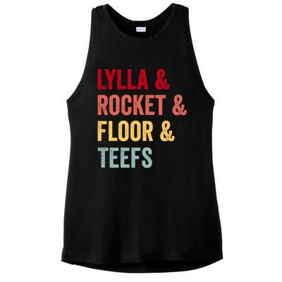 Lylla & Rocket & Floor & Teefs Ladies PosiCharge Tri-Blend Wicking Tank