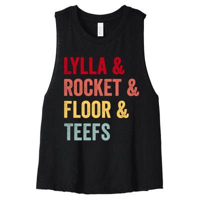 Lylla & Rocket & Floor & Teefs Women's Racerback Cropped Tank