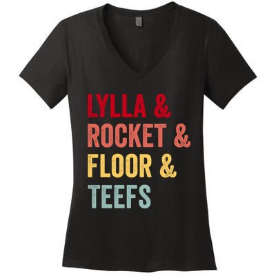 Lylla & Rocket & Floor & Teefs Women's V-Neck T-Shirt