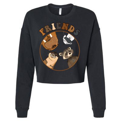 Lylla Rocket Floor Teefs Into The Forever And Beautiful Sky Rocket Cropped Pullover Crew