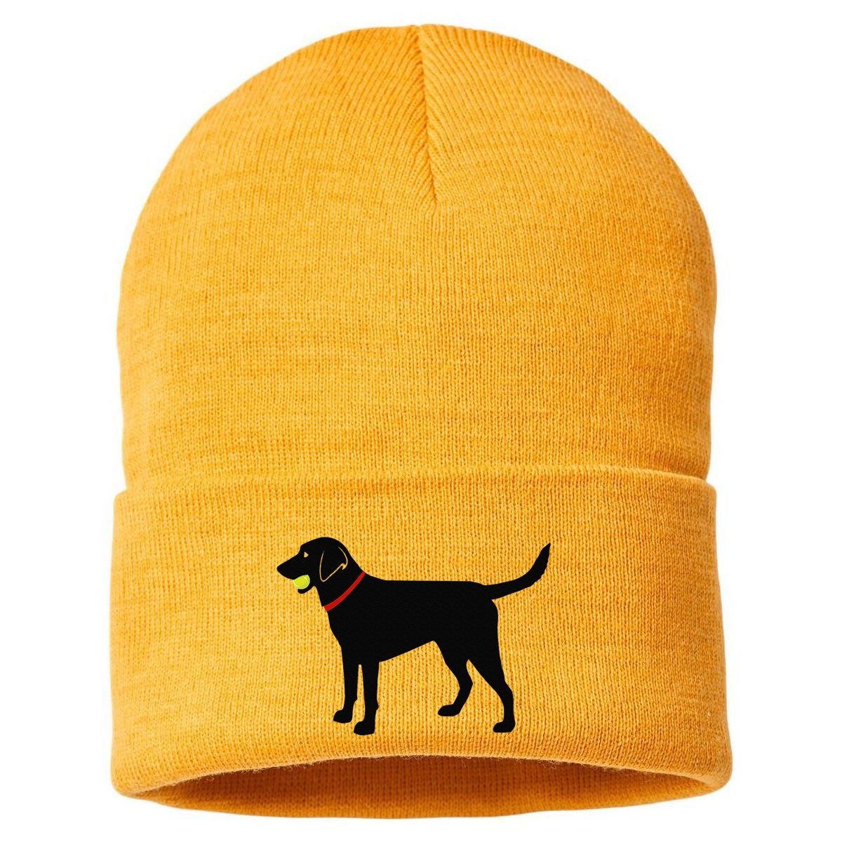 Labrador Retriever Fetch Black Lab Play Ball Sustainable Knit Beanie