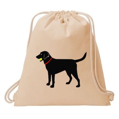Labrador Retriever Fetch Black Lab Play Ball Drawstring Bag