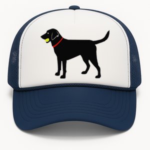 Labrador Retriever Fetch Black Lab Play Ball Trucker Hat