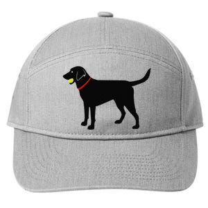 Labrador Retriever Fetch Black Lab Play Ball 7-Panel Snapback Hat