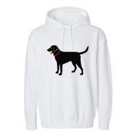 Labrador Retriever Fetch Black Lab Play Ball Garment-Dyed Fleece Hoodie