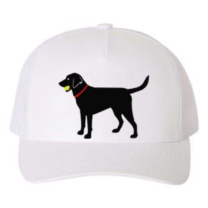 Labrador Retriever Fetch Black Lab Play Ball Yupoong Adult 5-Panel Trucker Hat