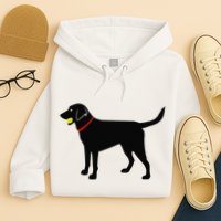 Labrador Retriever Fetch Black Lab Play Ball Hoodie