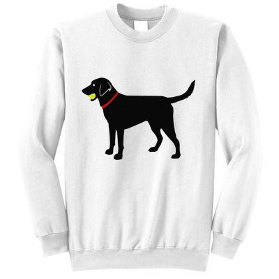 Labrador Retriever Fetch Black Lab Play Ball Sweatshirt