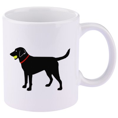 Labrador Retriever Fetch Black Lab Play Ball 11oz C Handle Ceramic Mug