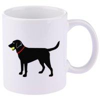 Labrador Retriever Fetch Black Lab Play Ball 11oz C Handle Ceramic Mug