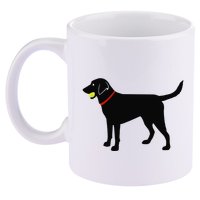Labrador Retriever Fetch Black Lab Play Ball 11oz C Handle Ceramic Mug