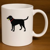 Labrador Retriever Fetch Black Lab Play Ball 11oz C Handle Ceramic Mug