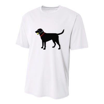 Labrador Retriever Fetch Black Lab Play Ball Youth Performance Sprint T-Shirt