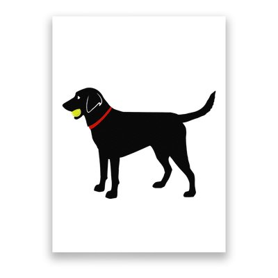 Labrador Retriever Fetch Black Lab Play Ball Poster