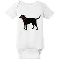 Labrador Retriever Fetch Black Lab Play Ball Baby Bodysuit
