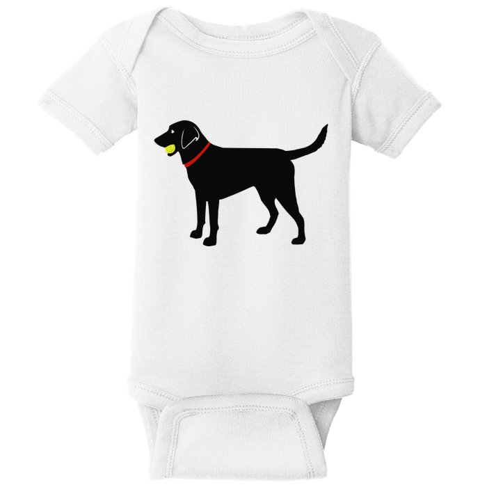 Labrador Retriever Fetch Black Lab Play Ball Baby Bodysuit