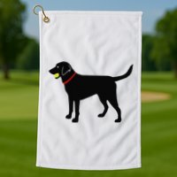 Labrador Retriever Fetch Black Lab Play Ball Golf Towel