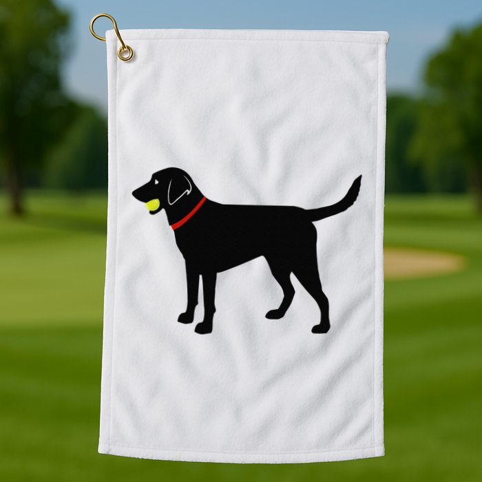 Labrador Retriever Fetch Black Lab Play Ball Golf Towel