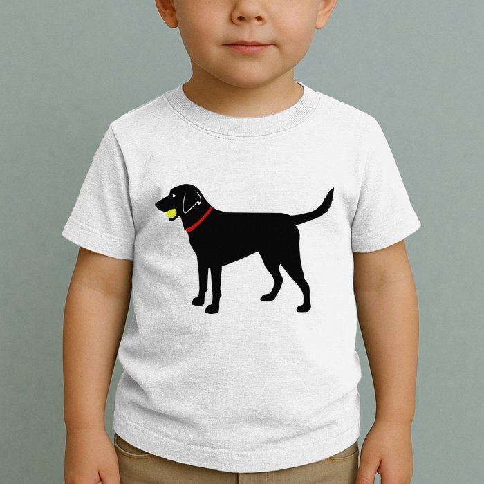 Labrador Retriever Fetch Black Lab Play Ball Toddler T-Shirt