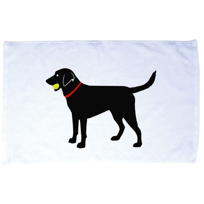 Labrador Retriever Fetch Black Lab Play Ball Microfiber Hand Towel