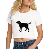 Labrador Retriever Fetch Black Lab Play Ball Crop Top
