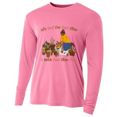 Let's Root For Each Other And Watch Each Other Grow Plant Lover Cooling Performance Long Sleeve Crew