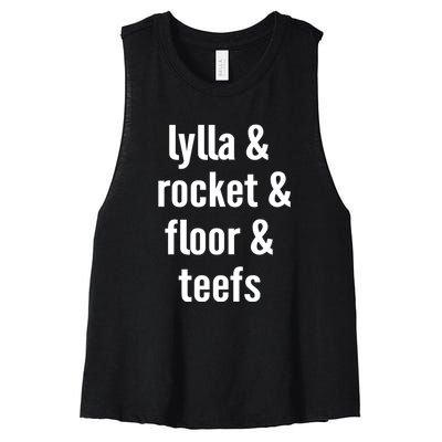 Lylla & Rocket & Floor & Teefs Women's Racerback Cropped Tank