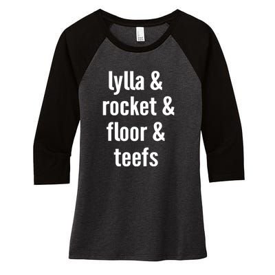 Lylla & Rocket & Floor & Teefs Women's Tri-Blend 3/4-Sleeve Raglan Shirt