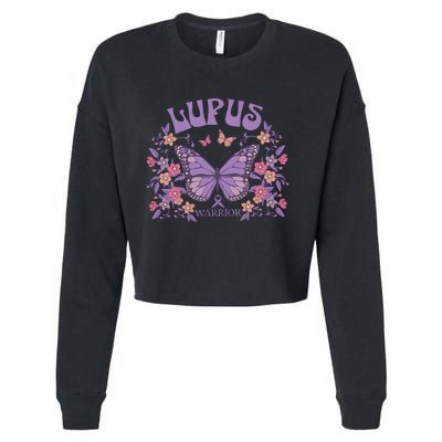 Lupus Ribbon Fibromyalgia Lupus Awareness Cropped Pullover Crew