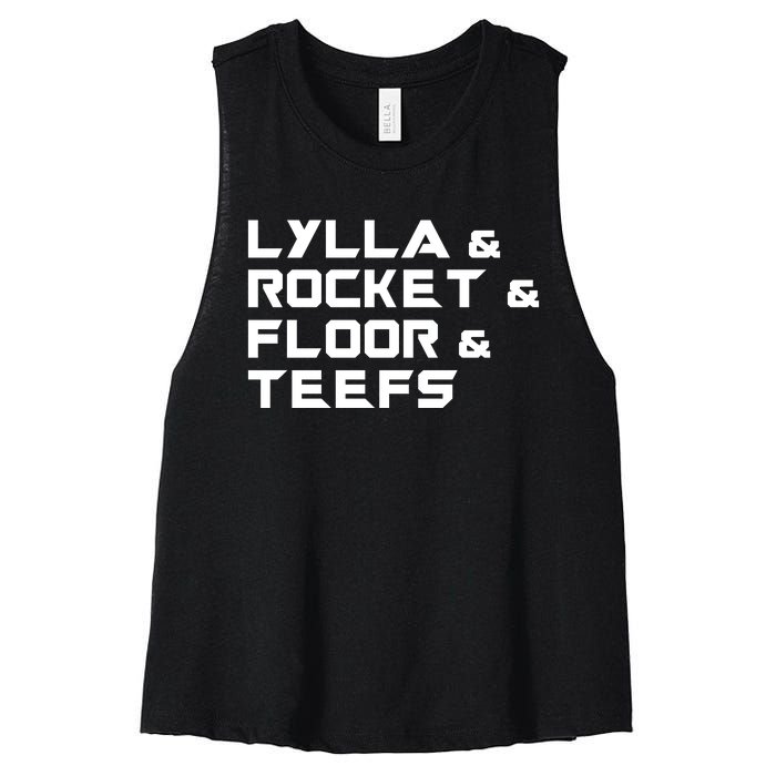 Lylla & Rocket & Floor & Teefs Women's Racerback Cropped Tank