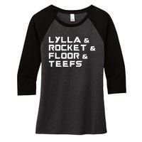 Lylla & Rocket & Floor & Teefs Women's Tri-Blend 3/4-Sleeve Raglan Shirt