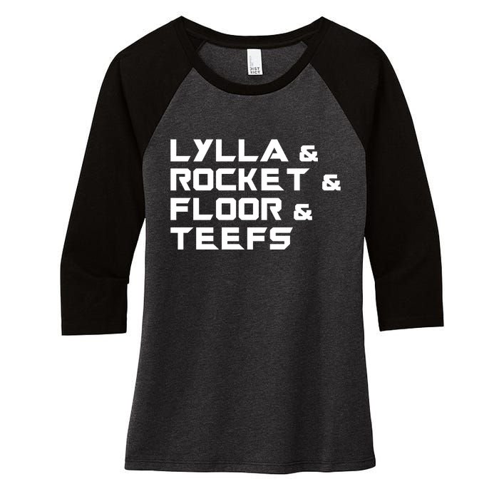 Lylla & Rocket & Floor & Teefs Women's Tri-Blend 3/4-Sleeve Raglan Shirt