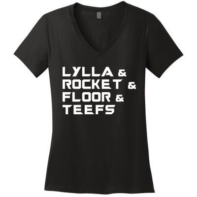 Lylla & Rocket & Floor & Teefs Women's V-Neck T-Shirt