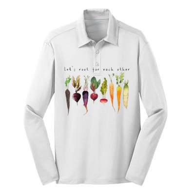 Lets Root For Each Other And Watch Each Other Grow Silk Touch Performance Long Sleeve Polo