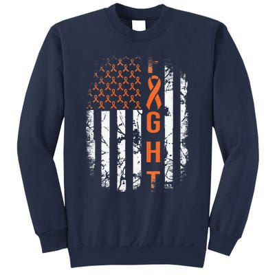 Leukemia Ribbon Fight American Flag Leukemia Awareness Sweatshirt