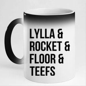 Lylla & Rocket & Floor & Teefs 11oz Black Color Changing Mug