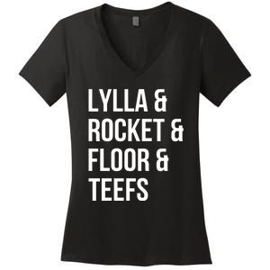 Lylla & Rocket & Floor & Teefs Women's V-Neck T-Shirt