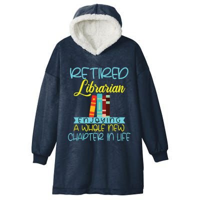 Librarian Retirement Funny Retired Mom Grandma Library Hooded Wearable Blanket