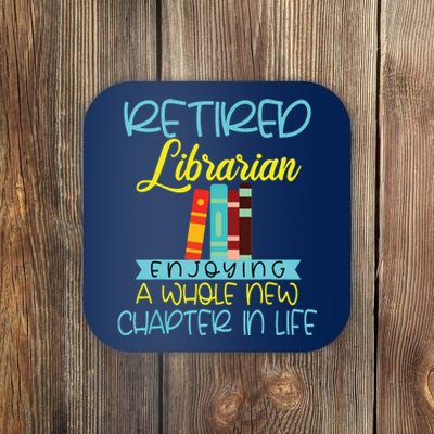 Librarian Retirement Funny Retired Mom Grandma Library Coaster