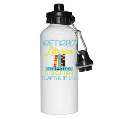 Librarian Retirement Funny Retired Mom Grandma Library Aluminum Water Bottle