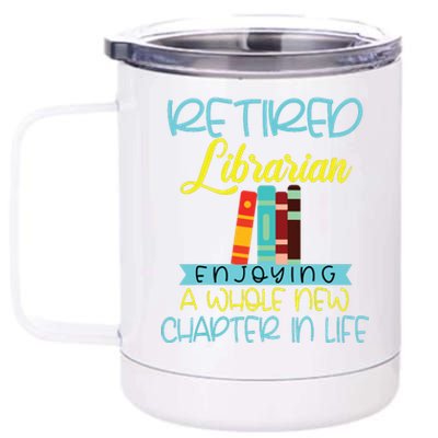 Librarian Retirement Funny Retired Mom Grandma Library 12 oz Stainless Steel Tumbler Cup