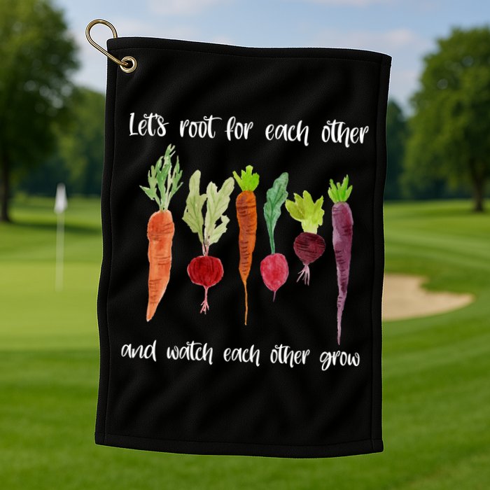Let's Root For Each Other And Watch Each Other Grow Vegetables Golf Towel
