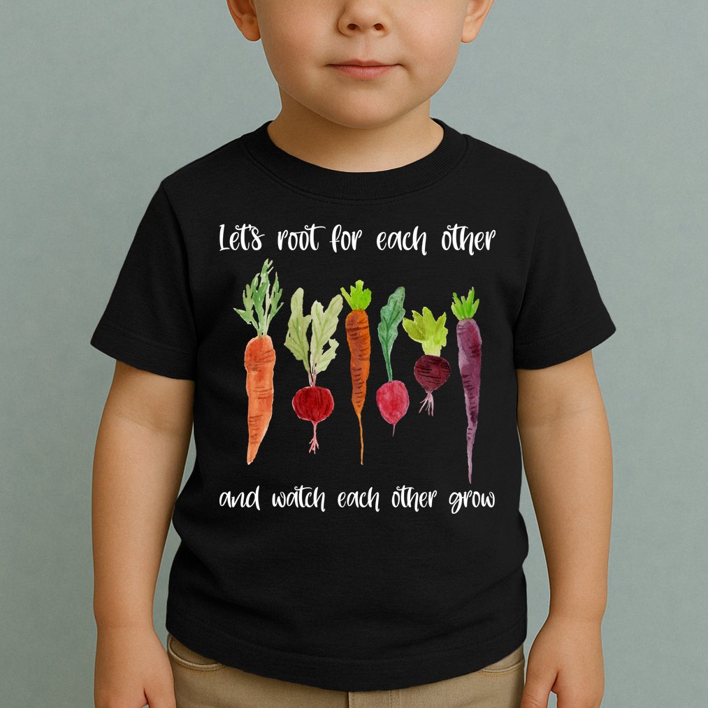 Let's Root For Each Other And Watch Each Other Grow Vegetables Toddler T-Shirt