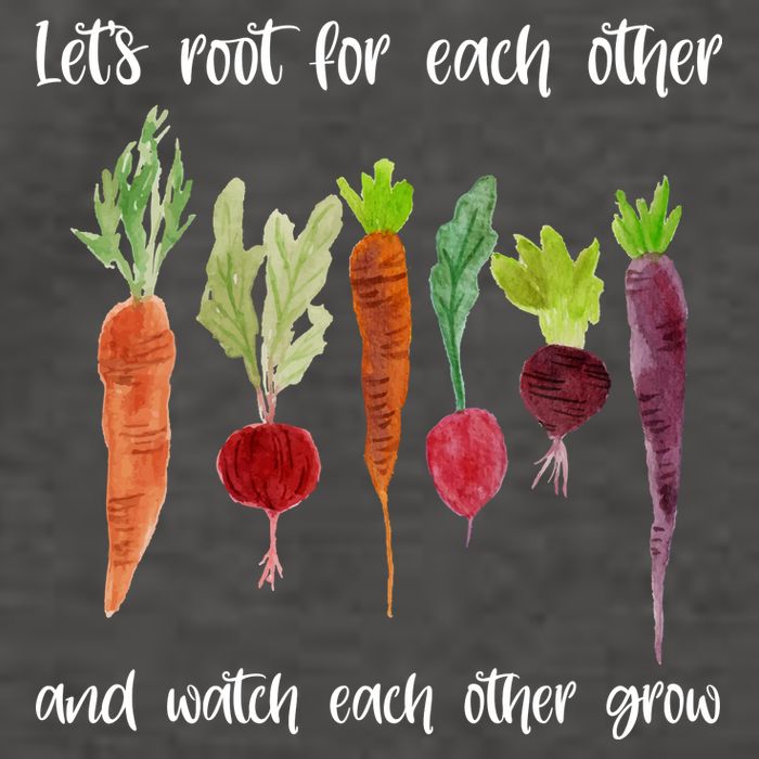 Let's Root For Each Other And Watch Each Other Grow Vegetables Vector Backpack