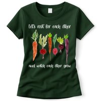 Let's Root For Each Other And Watch Each Other Grow Vegetables Womens T-Shirt
