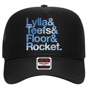 Lylla & Rocket & Floor & Teefs Funny High Crown Mesh Back Trucker Hat