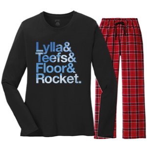 Lylla & Rocket & Floor & Teefs Funny Women's Long Sleeve Flannel Pajama Set 