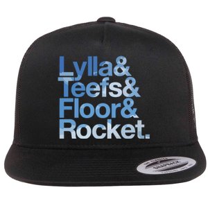 Lylla & Rocket & Floor & Teefs Funny Flat Bill Trucker Hat